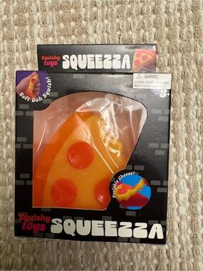 Squishy Toys Squeezza Orange Pizza Slice Kids Toy